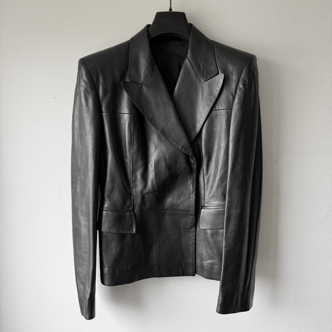 Gucci By Tom Ford FW1997 Black Lamb Leather Blazer