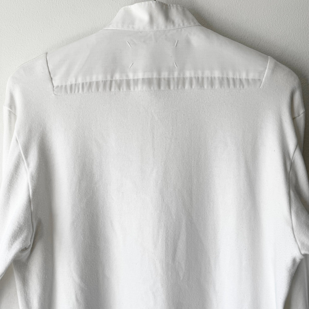 SS2003 Martin Margiela Artisanal White Hybrid Tuxedo Shirt Inlayed Longsleeve