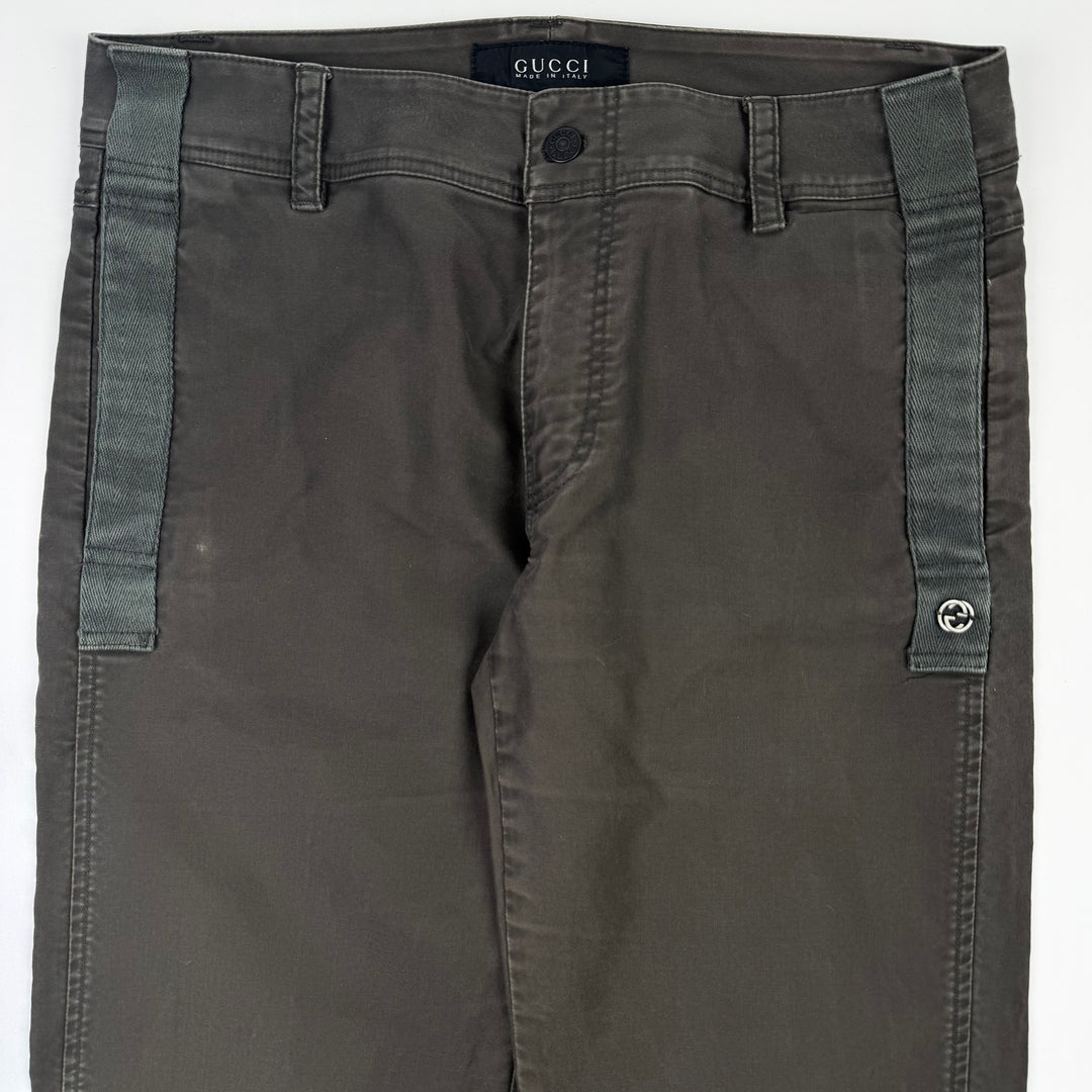Gucci By Tom Ford SS2003 Olive Green Relaxed Straight Military Pants