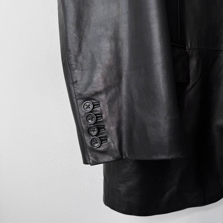Jil Sander 2000’s Black Lamb Leather Blazer Jacket