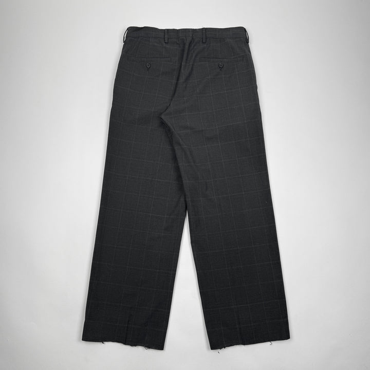 Miu Miu 2022 Checkered Prince Of Wales Pleated Fine Wool Pants