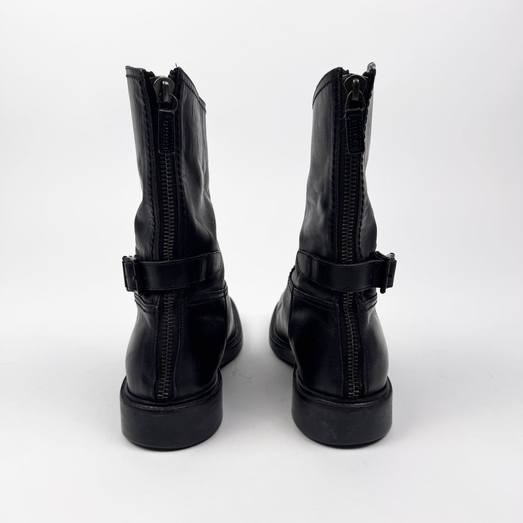 Gucci By Tom Ford 1990’s Black Leather Rider/Biker Boots