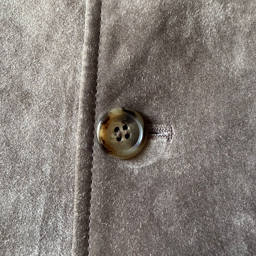 Prada FW1999 Brown Suede/Nubuck Leather Boxy Blouson Jacket