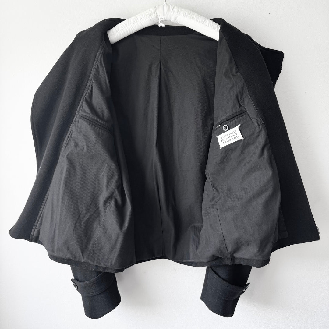 AW2008 Martin Margiela Black Wool Perfecto Biker Jacket