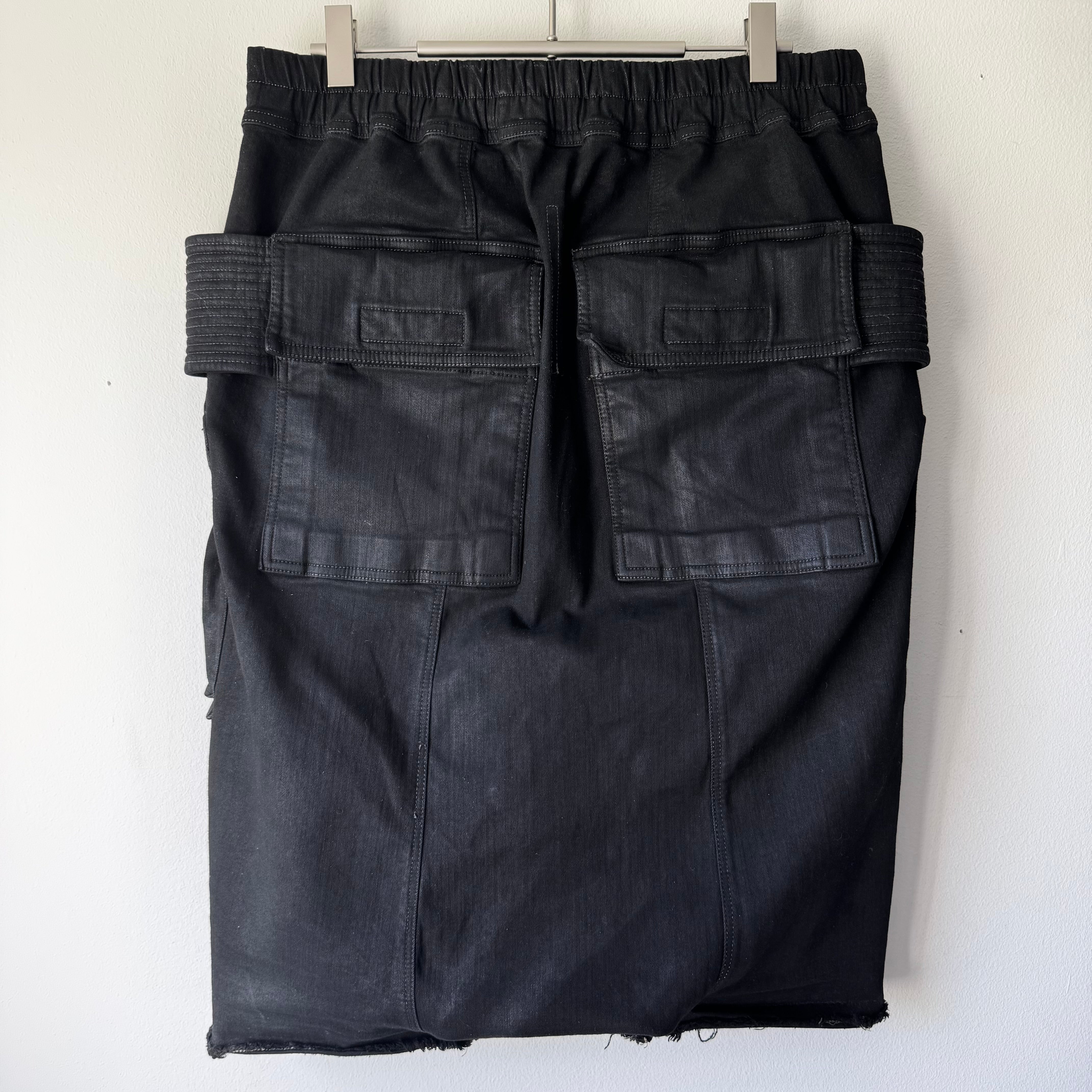 Rick Owens SS24 Coated Stretch Denim Creatch Cargo Pod
