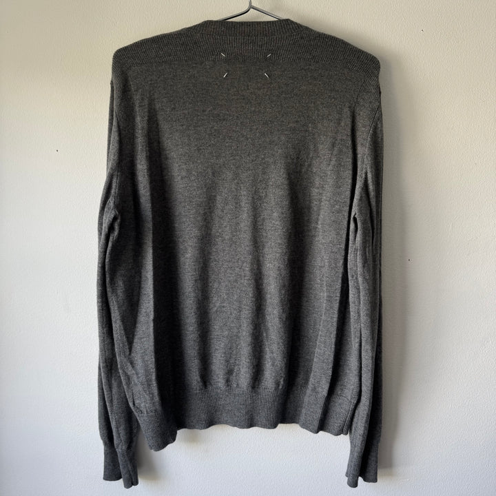 SS2017 Maison Margiela Gray Cashmere V-Neck Pullover Knit Sweater