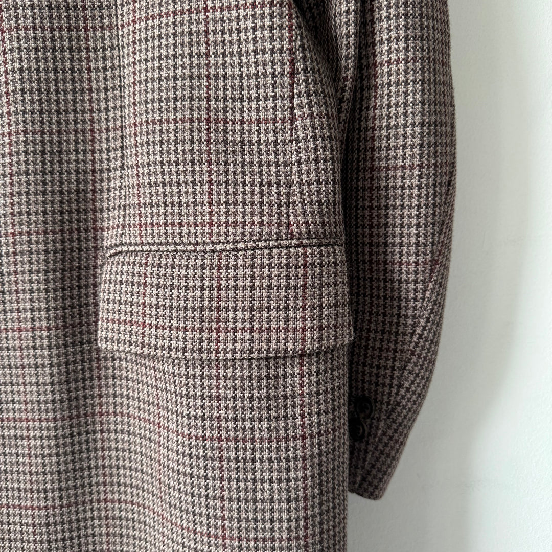 AW2000 Martin Margiela Checkered Houndstooth Wool Button-Up Overcoat