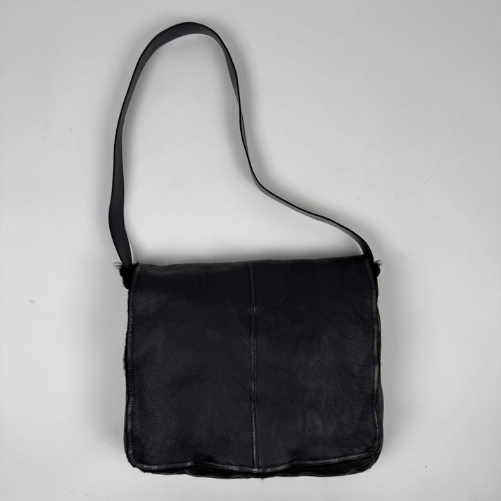 Gucci By Tom Ford SS1996 Reversible Rabbit Fur Leather Messenger Bag