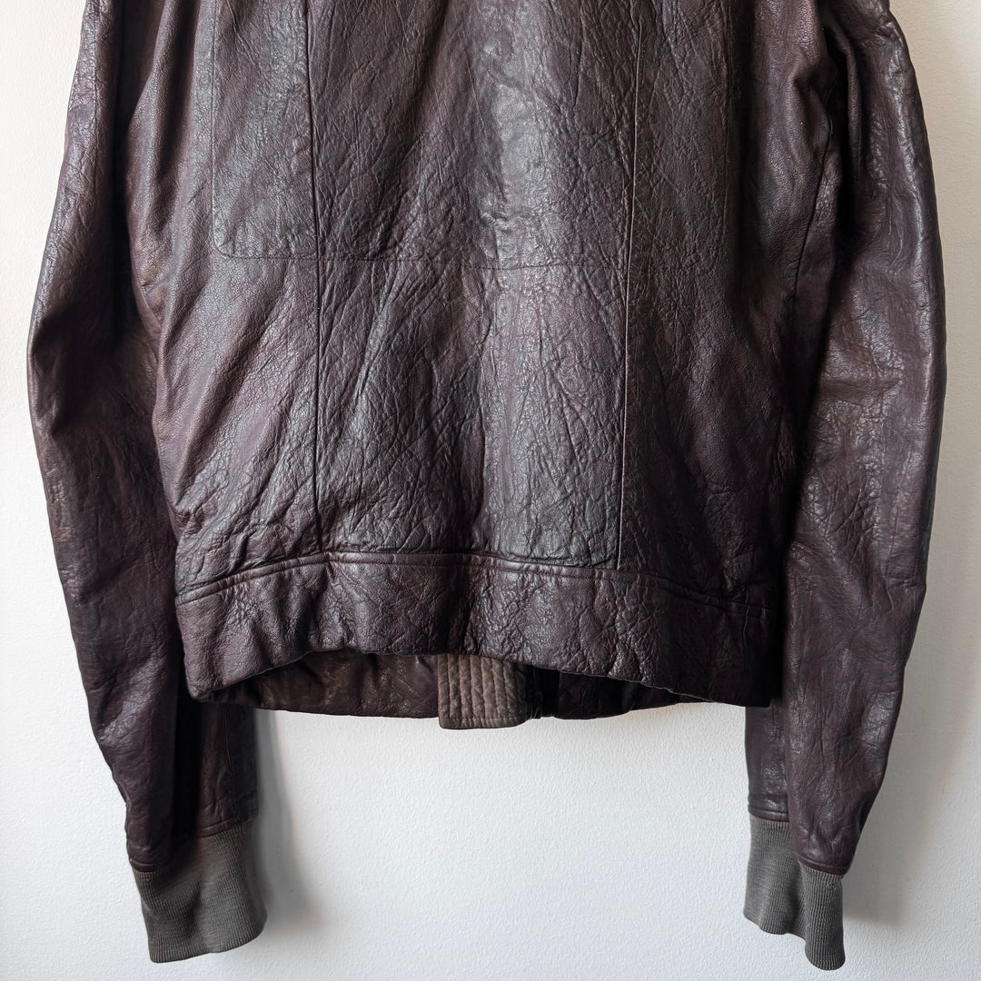 Rick Owens FW2008 Dust Hammered Lamb Leather Bruiser Jacket