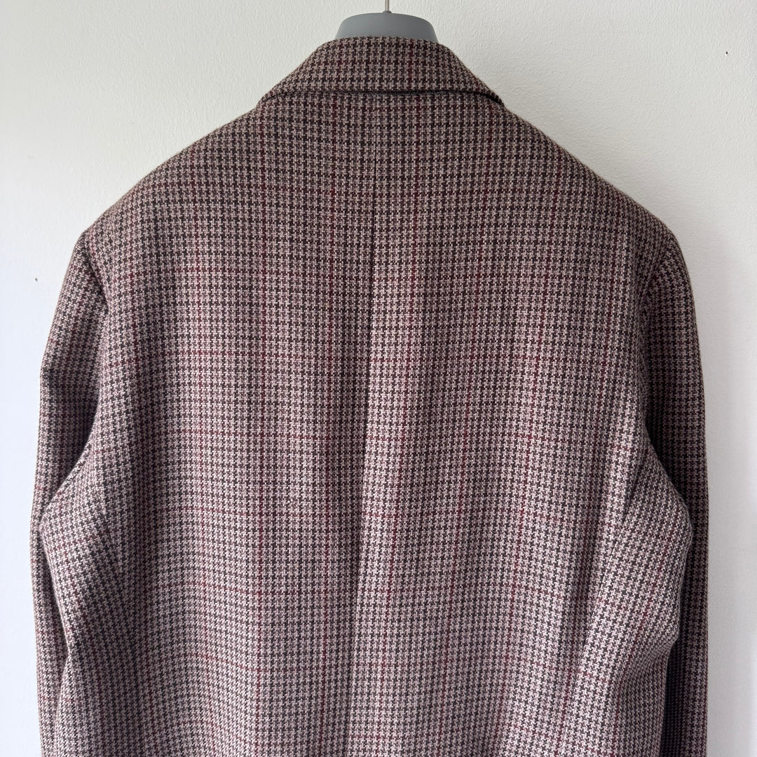 AW2000 Martin Margiela Checkered Houndstooth Wool Button-Up Overcoat