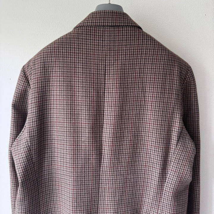 AW2000 Martin Margiela Checkered Houndstooth Wool Button-Up Overcoat