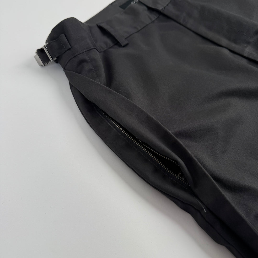 Gucci By Tom Ford SS1998 Dark Gray Cotton Side Zip Oversized Pants