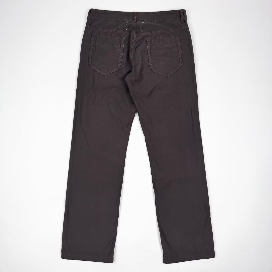 SS2007 Martin Margiela Brown Cotton Relaxed Straight Pants
