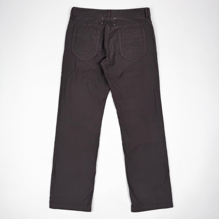 SS2007 Martin Margiela Brown Cotton Relaxed Straight Pants