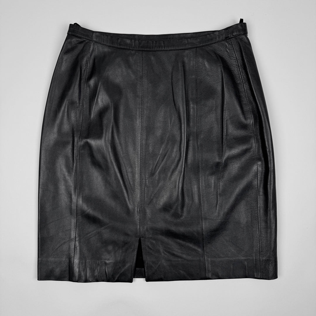 Gucci By Tom Ford FW1997 Black Lamb Leather Short Skirt