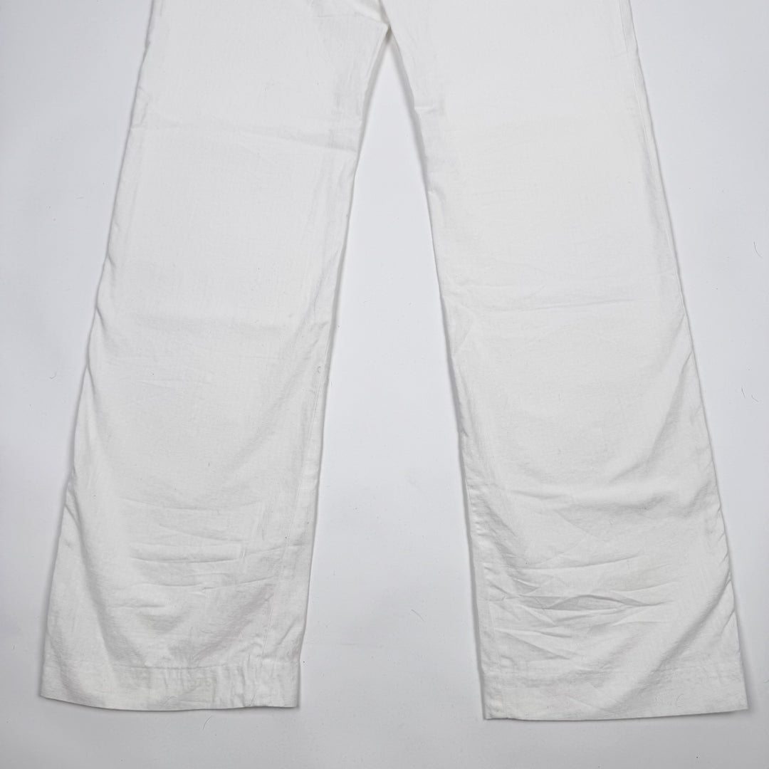 SS2005 Martin Margiela White Cotton Relaxed Straight Pants