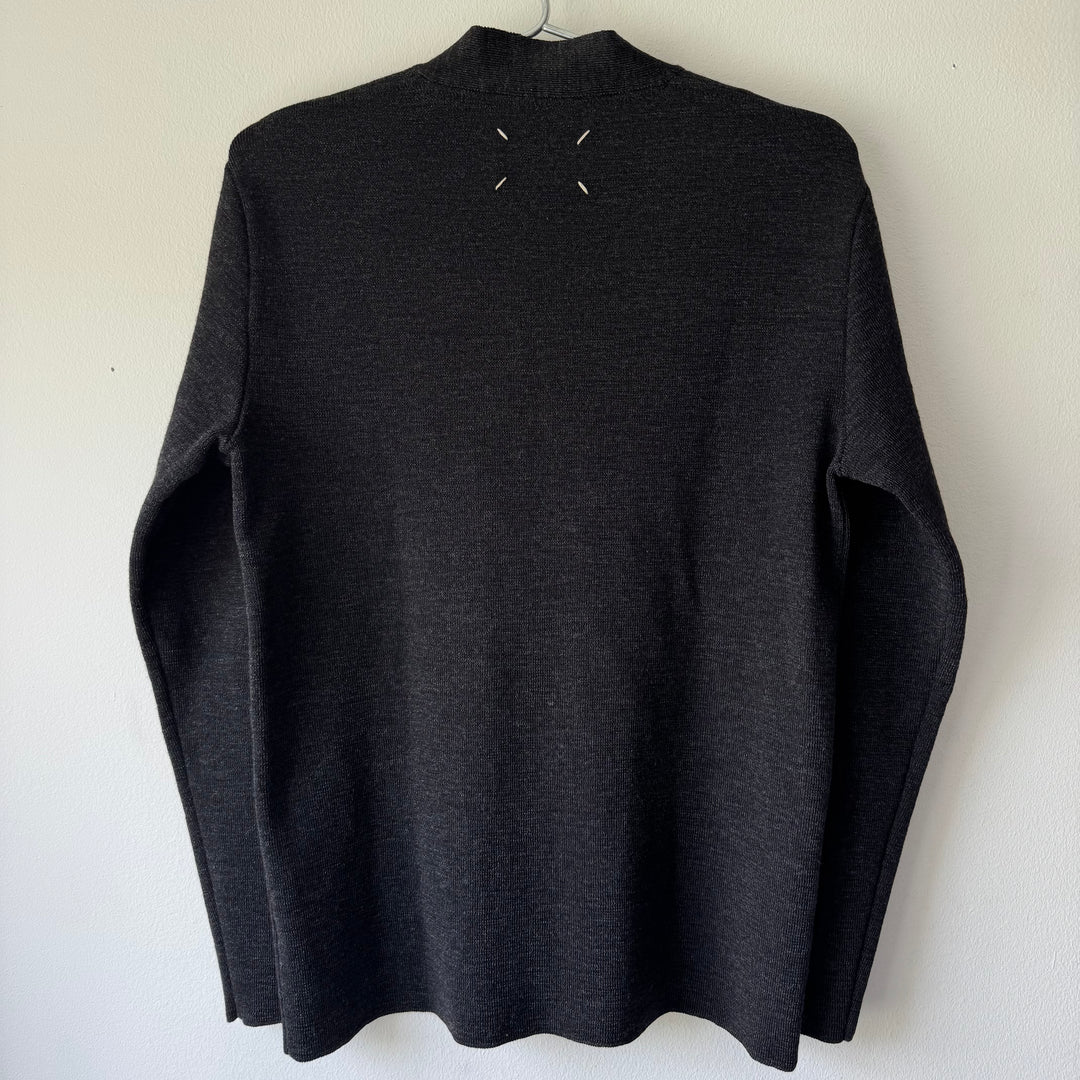 AW1999 Martin Margiela Dark Gray Virgin Wool V-Neck Knit