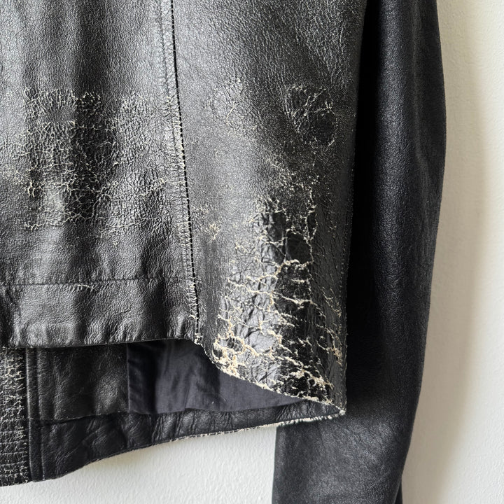 Rick Owens SS09 Strutter Gradient Blistered Intarsia Leather Jacket