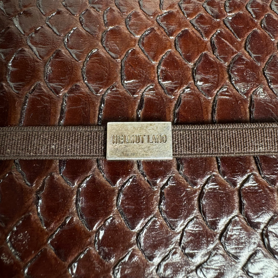 Helmut Lang 2000’s Snake Skin Leather Zip-Up Wallet