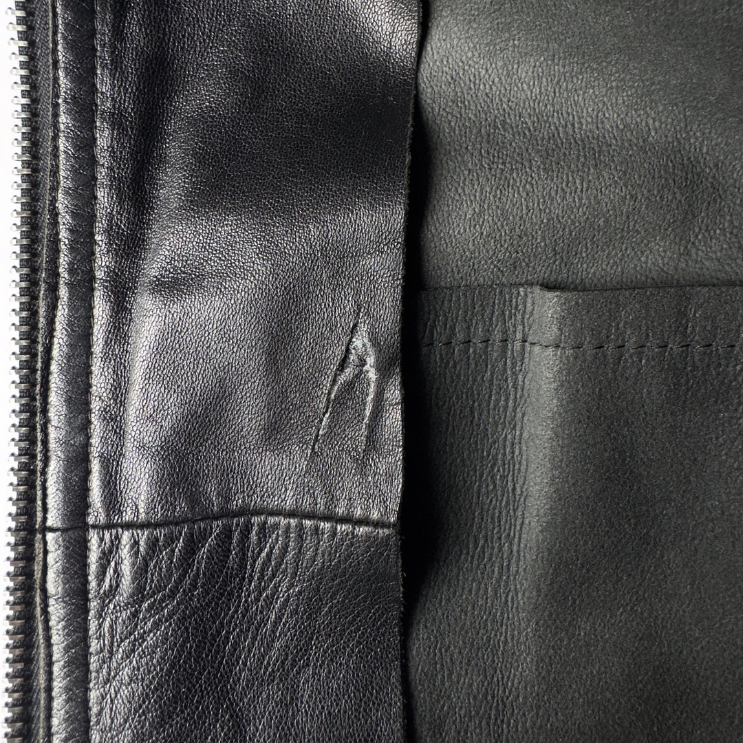 Prada 2000’s Mainline Cropped Leather Moto Jacket