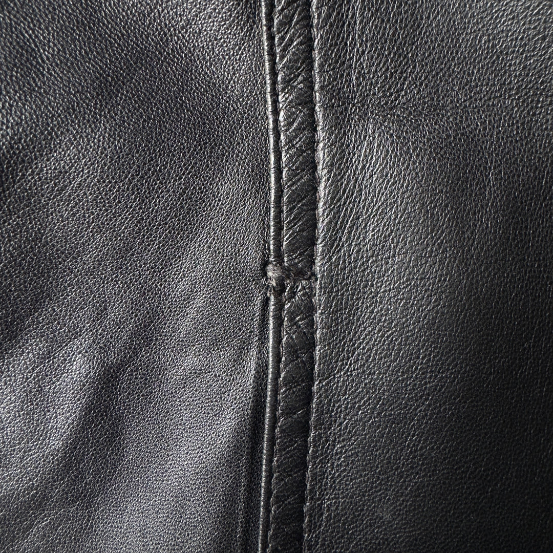 Prada 2000’s Mainline Cropped Leather Moto Jacket