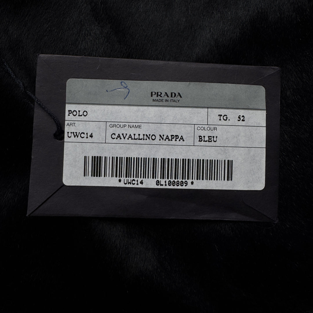 Prada FW2000 Runway Hair On Hide Leather Button-Up Knit
