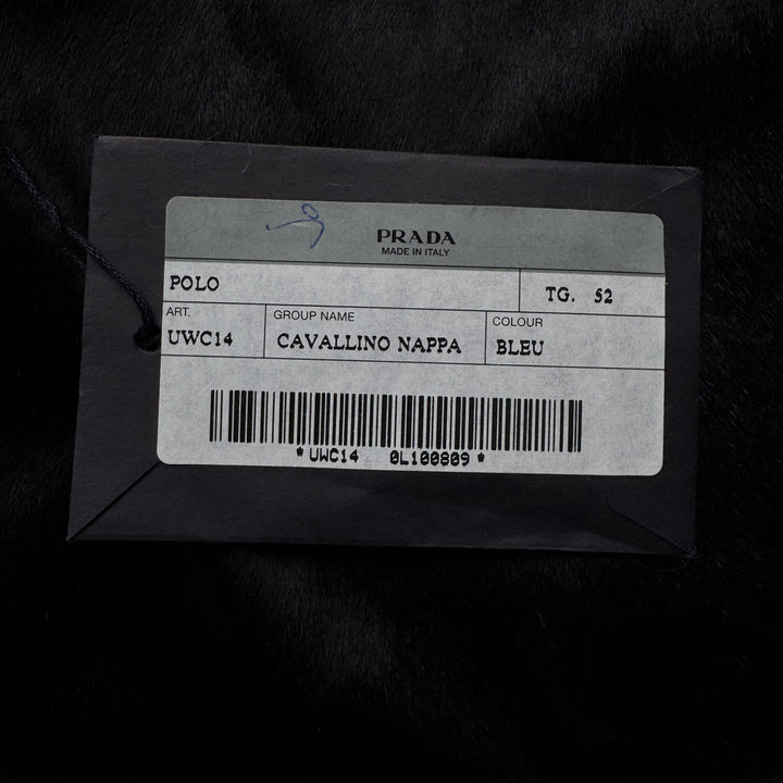 Prada FW2000 Runway Hair On Hide Leather Button-Up Knit