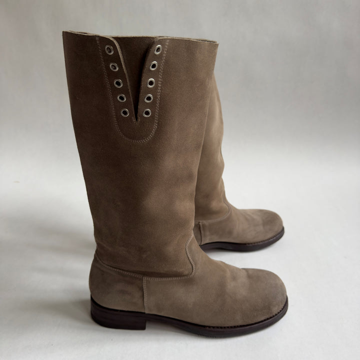 2005 Martin Margiela Khaki Suede Leather Boots