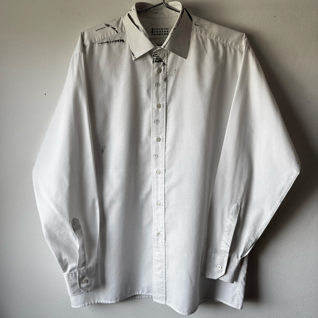 SS1999 Martin Margiela Artisanal Tromp L'oeil White Cotton Button-Up Shirt