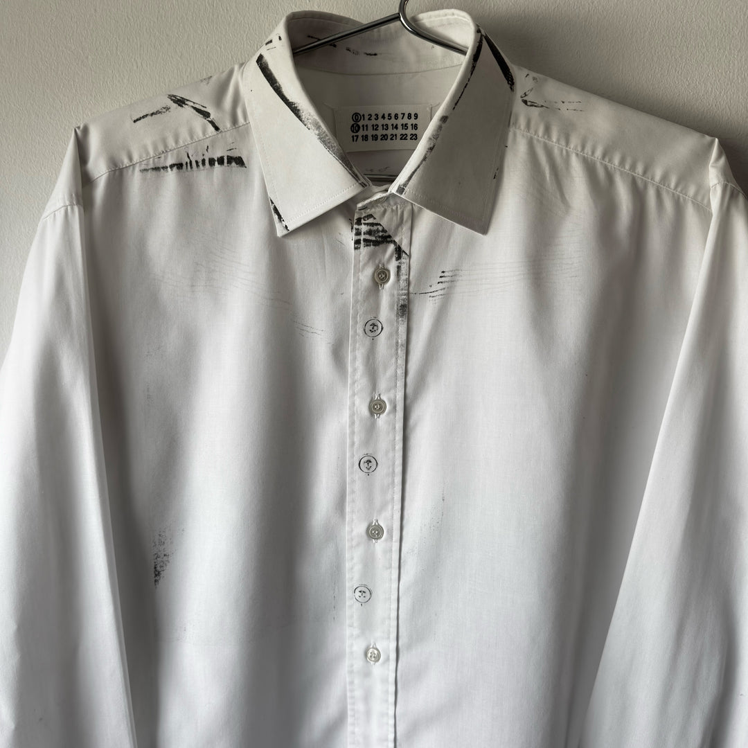 SS1999 Martin Margiela Artisanal Tromp L'oeil White Cotton Button-Up Shirt