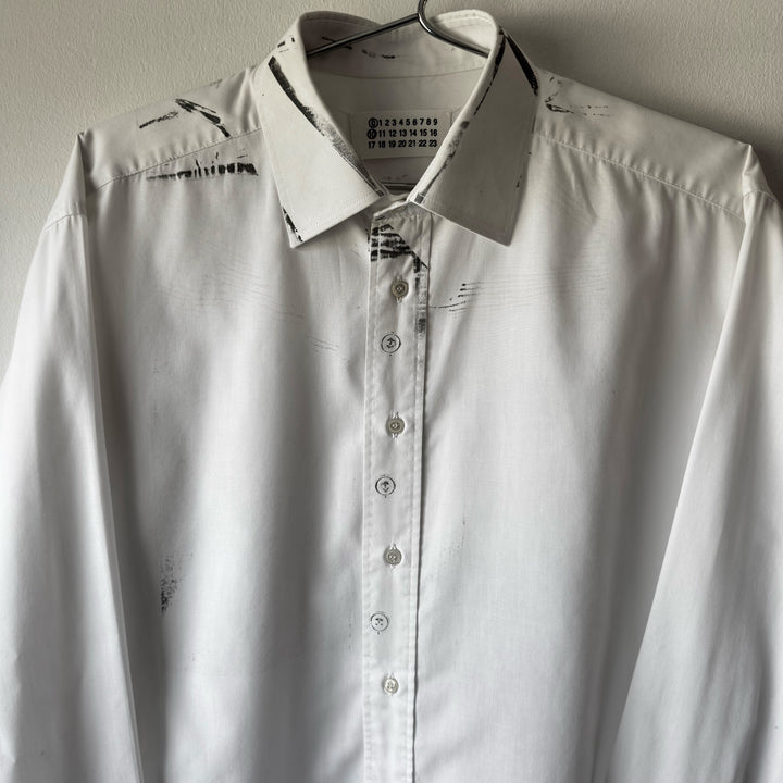 SS1999 Martin Margiela Artisanal Tromp L'oeil White Cotton Button-Up Shirt