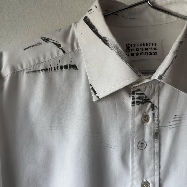 SS1999 Martin Margiela Artisanal Tromp L'oeil White Cotton Button-Up Shirt