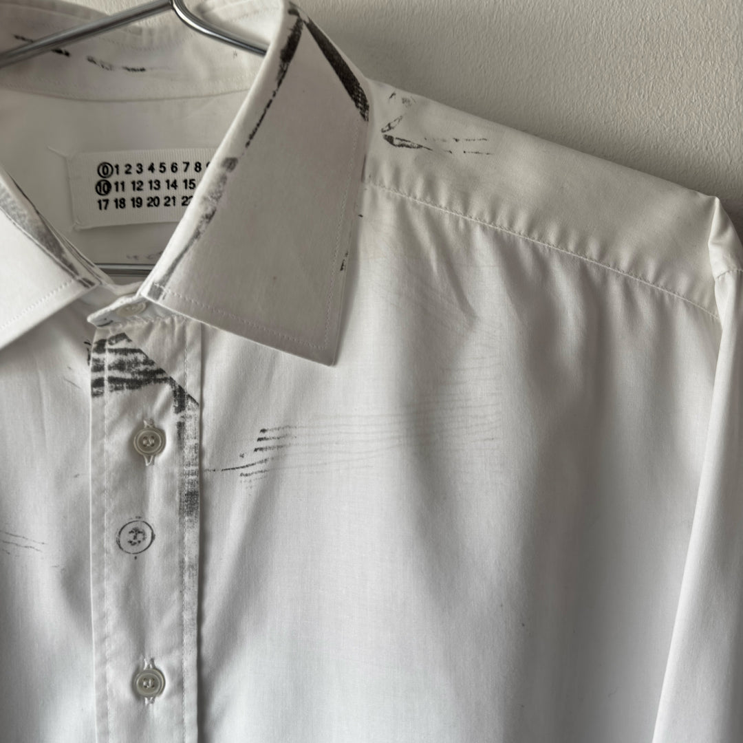 SS1999 Martin Margiela Artisanal Tromp L'oeil White Cotton Button-Up Shirt