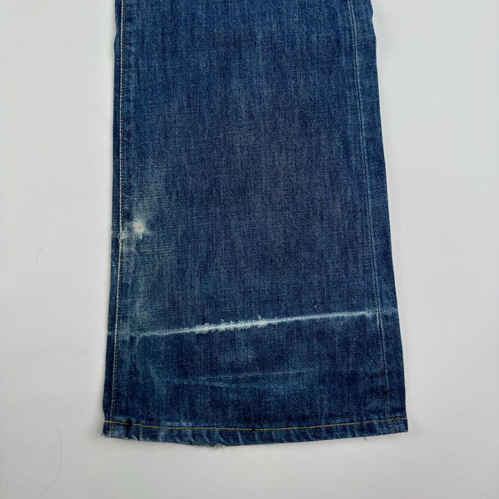 Gucci By Tom Ford 2000’s Faded Distressed Bootcut Flared Raw Denim Jeans