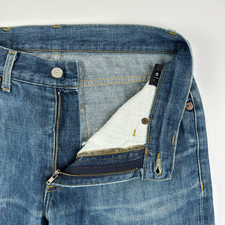 Gucci By Tom Ford 2000’s Faded Distressed Bootcut Flared Raw Denim Jeans