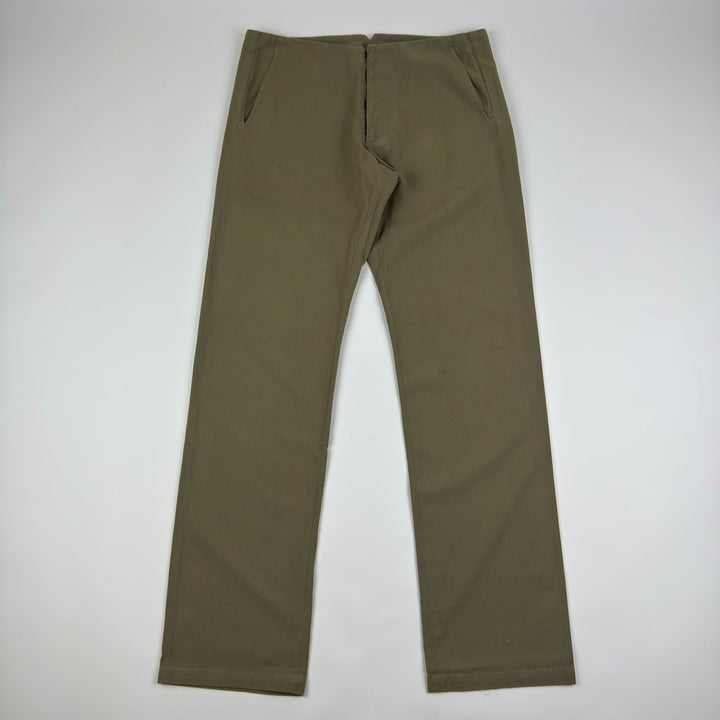 AW2007 Martin Margiela Army Green Wool/Cotton McQueen Pants