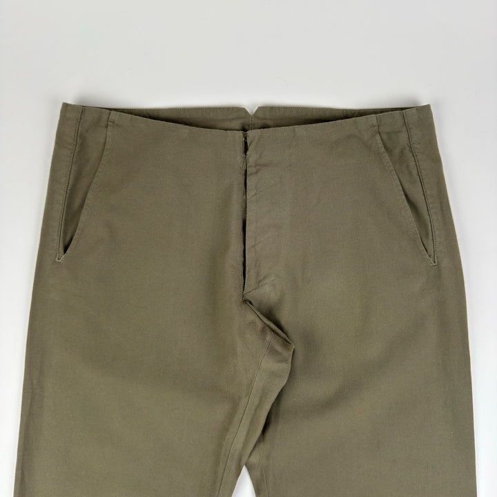 AW2007 Martin Margiela Army Green Wool/Cotton McQueen Pants
