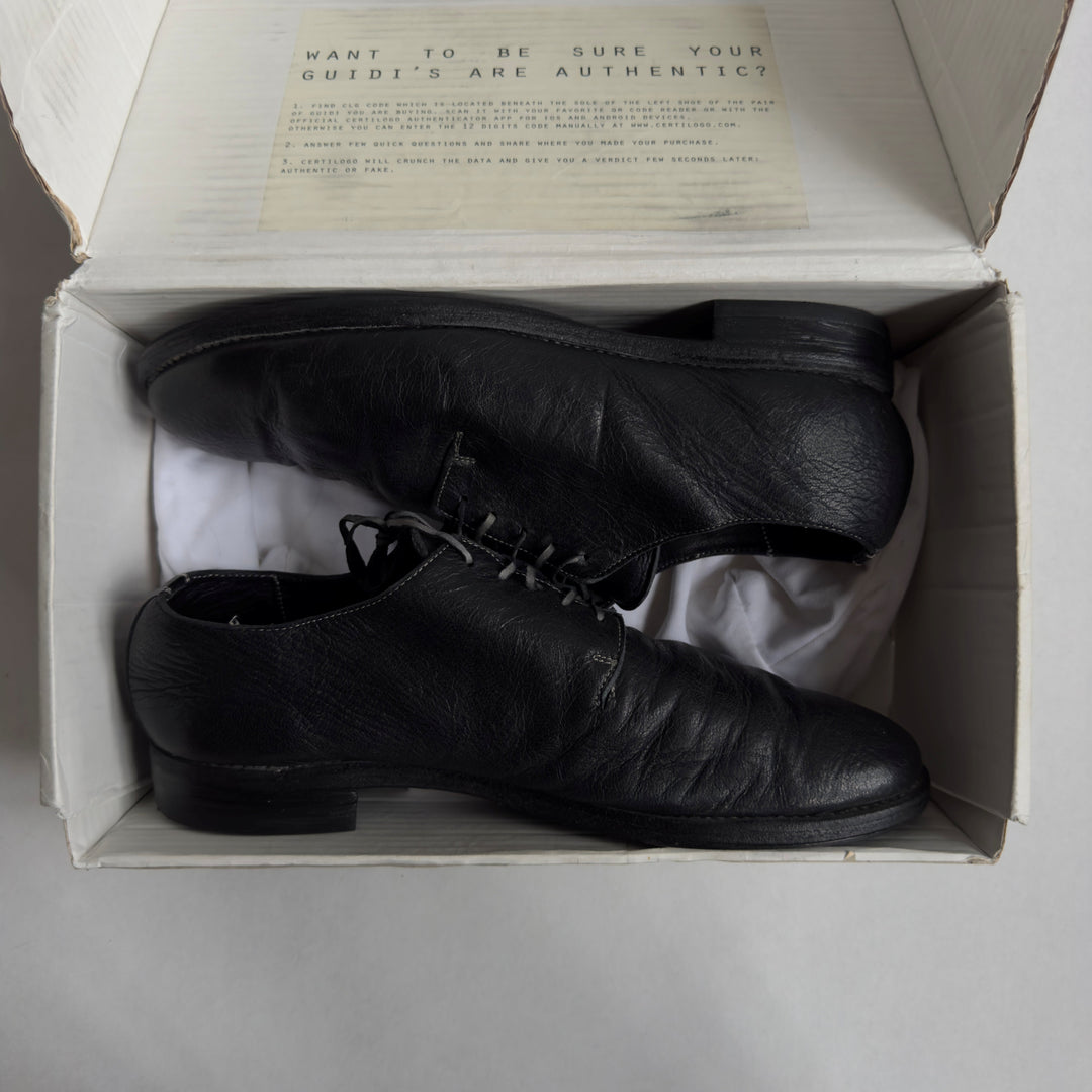 Guidi 16 Goat Leather Lace-Up Derbys